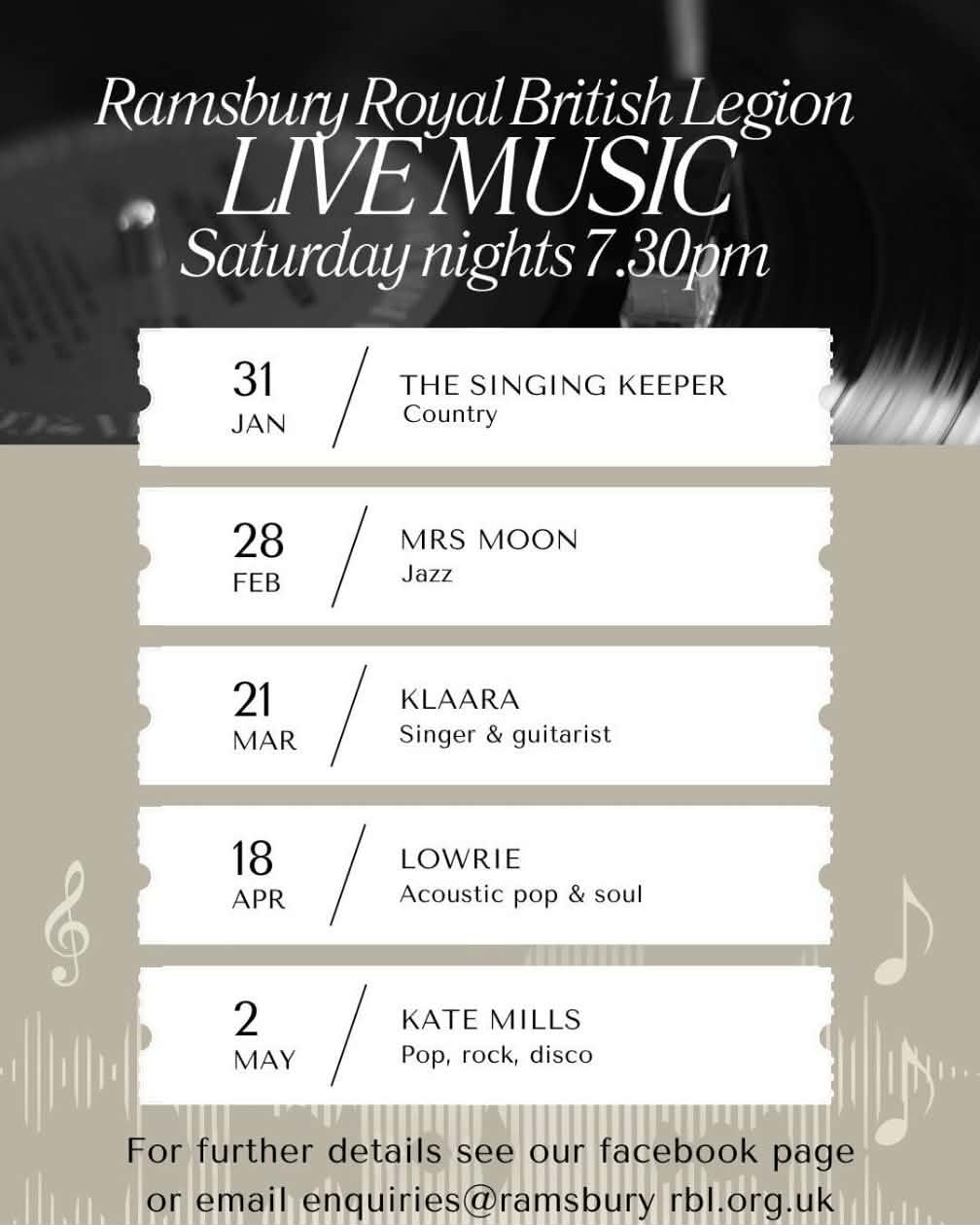 Royal British Legion music night